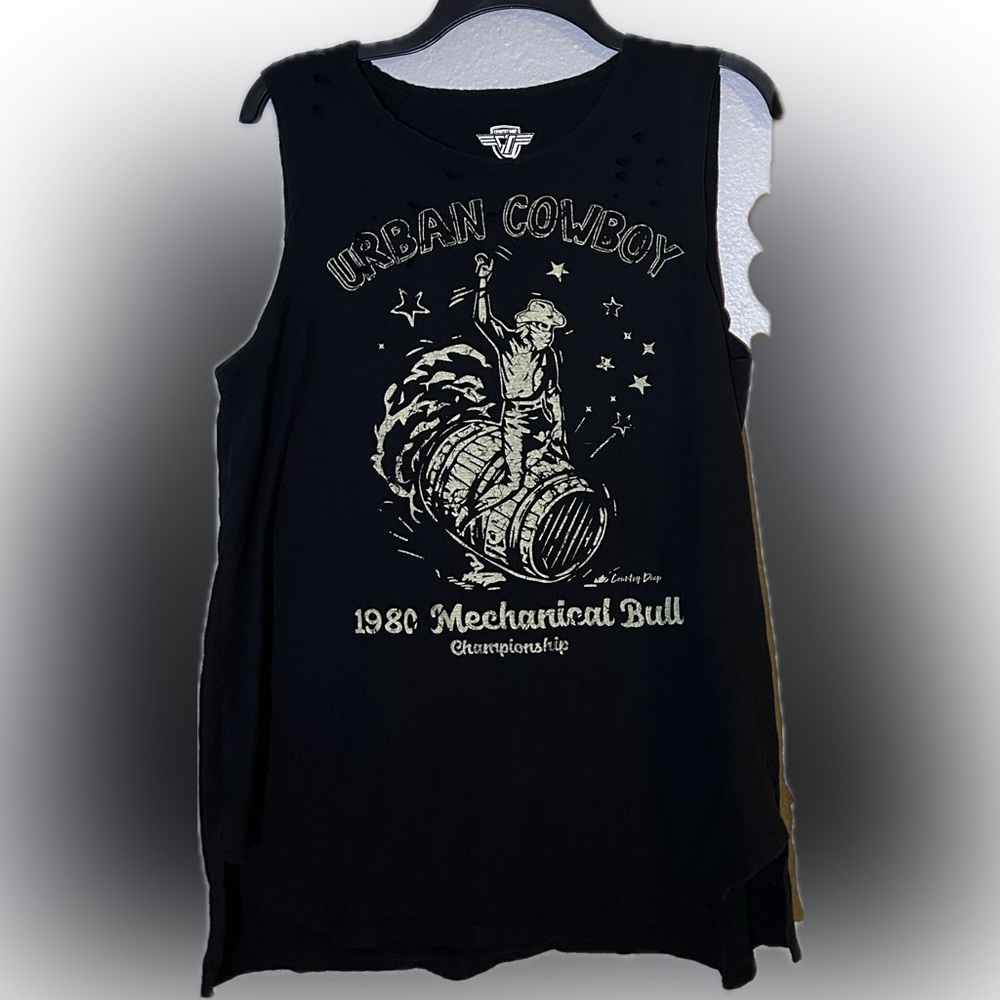 Distressed Graphic Tank Top